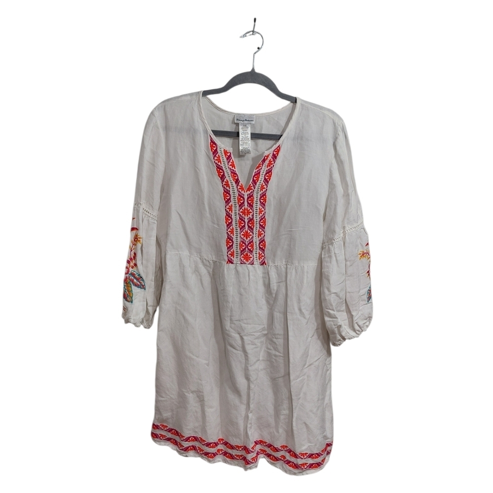 Tommy Bahama White Mini Dress with Red Accents